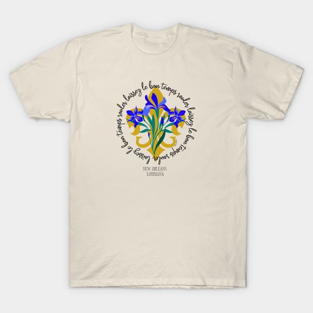 Laissez Le Bon Temps Rouler Mardi Gras T-Shirt by NOLA Bookish Vamp